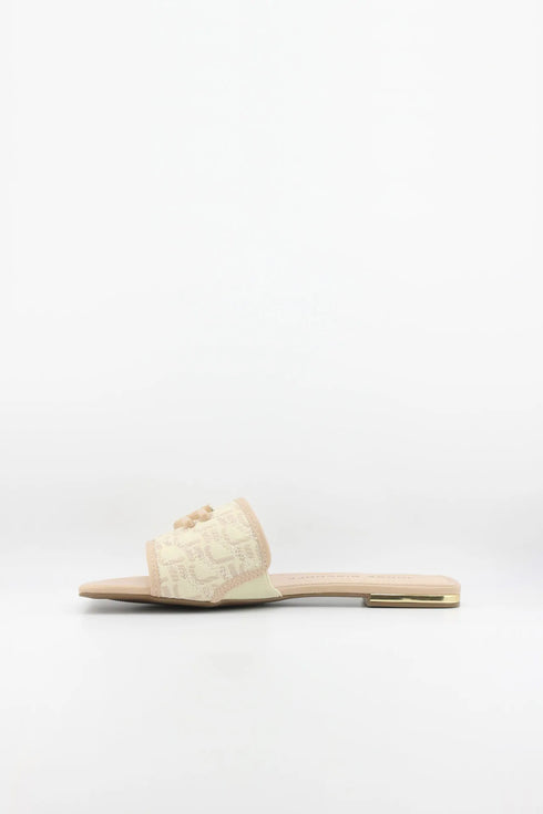 Jorge Bischoff Quilted Slide Sandals with Buckle